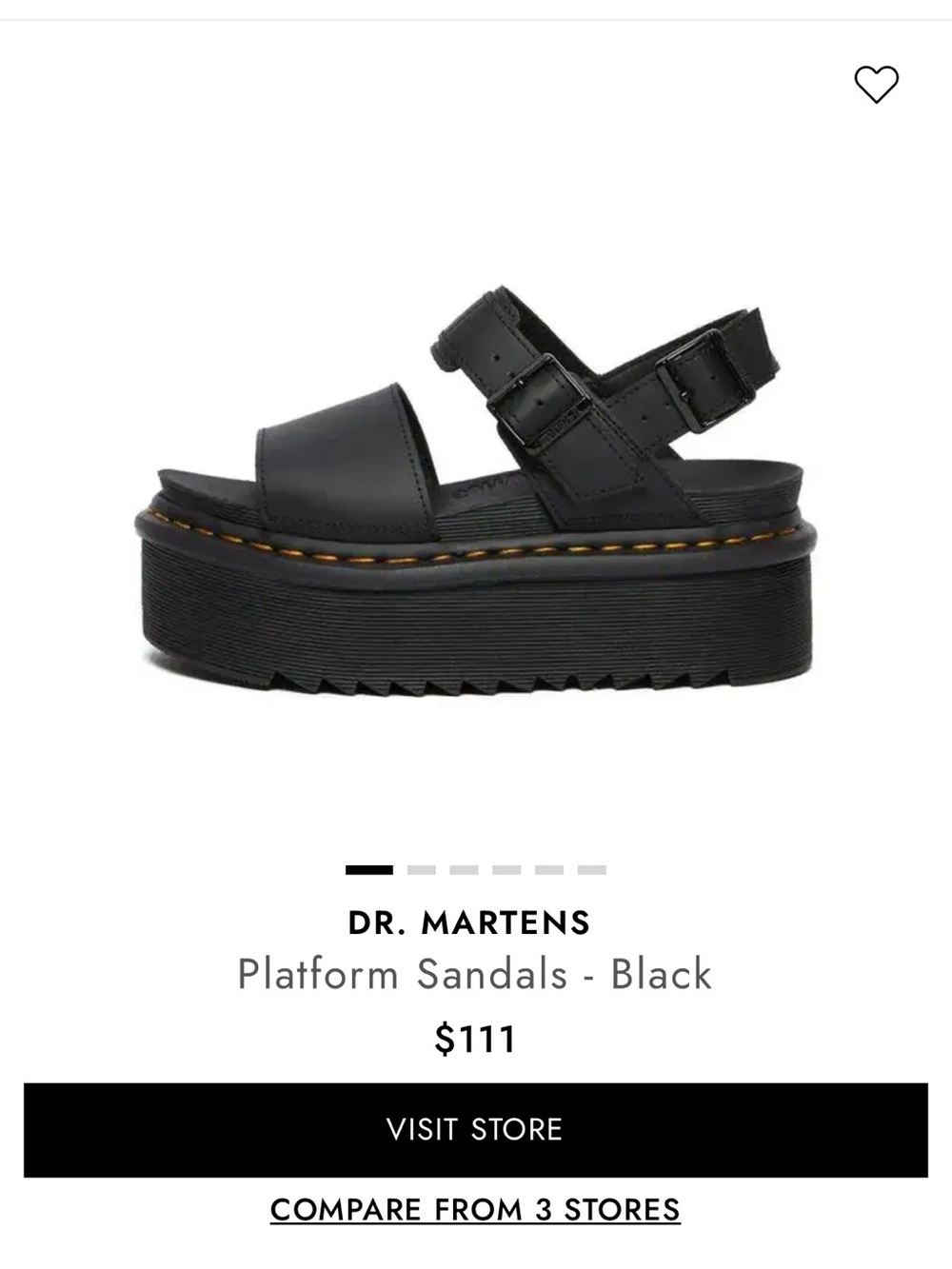 Dr. Martens Black Lug Platform Sandals